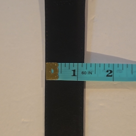 Mens Reddish Brown Leather Belt Reversible Silver Buckle Sz.M/L - Picture 7 of 10